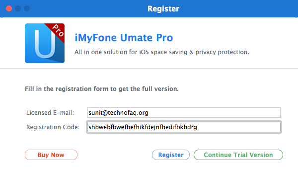 imyfone registration code free